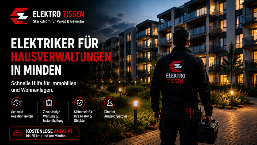 elektriker für hausverwaltungen in minden, porta, lübbecke, bückeburg, elektro tissen