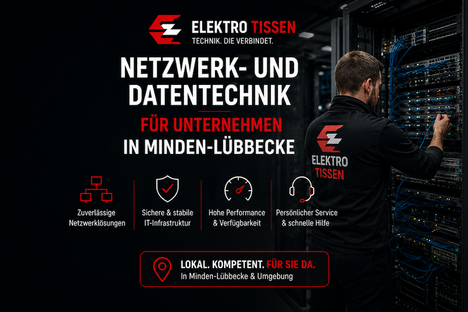 netzwerk und datentechnik für unternehmen in minden lübbecke vom elektromeister tissen